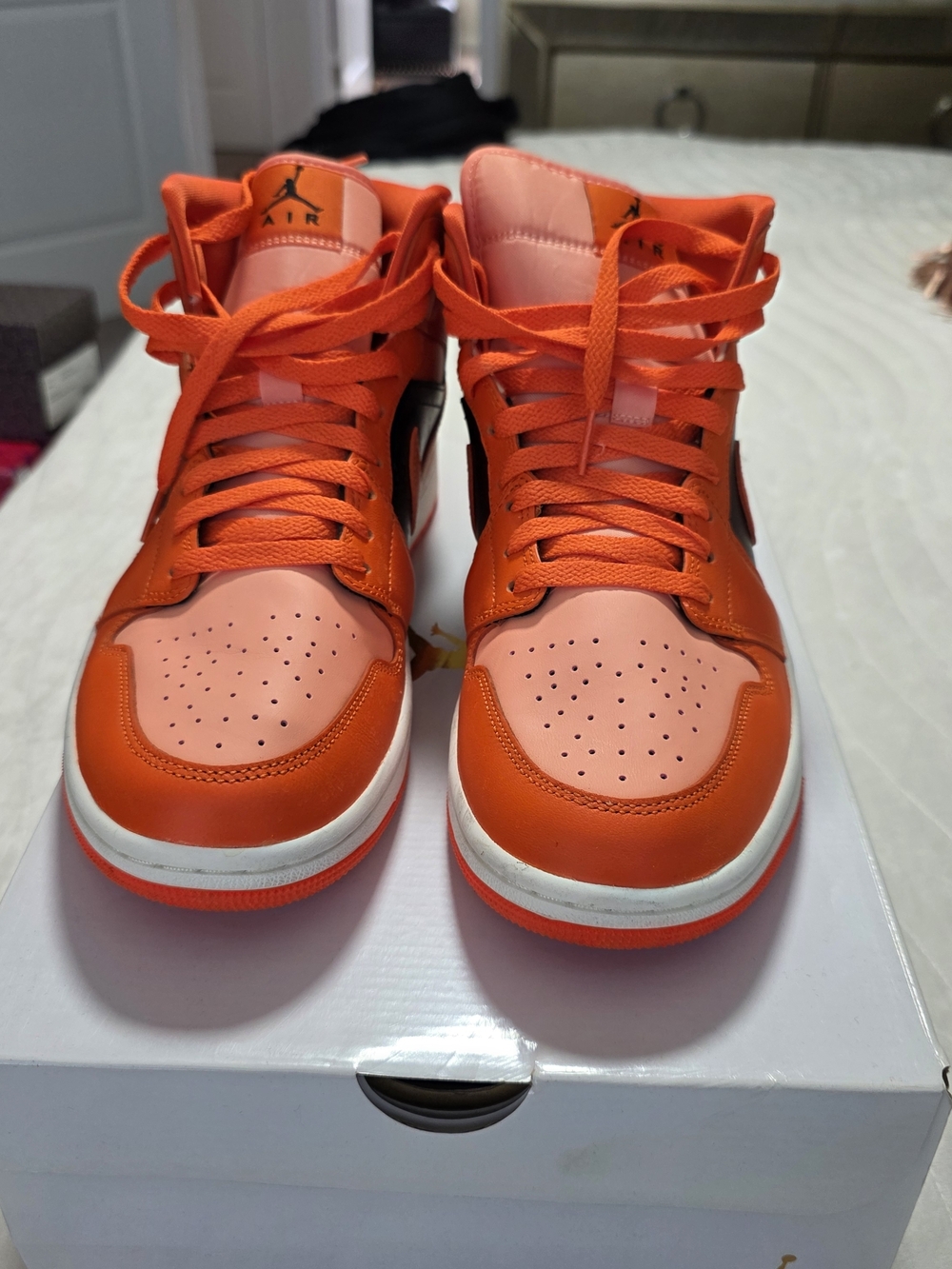 Nike Air Jordan 1 High Orange/Pink Basketball Shoes